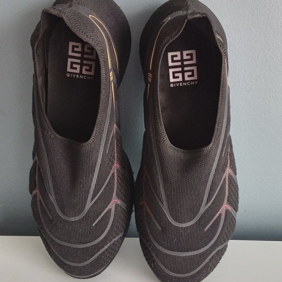 Givenchy Black Knit Slip On Sneakers Athletic Shoes Mens Size 9 US - Picture 3 of 10